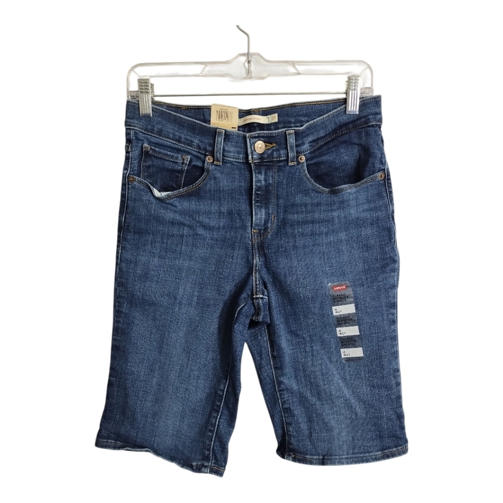 Levis Midrise Classic Bermuda Modest‎ Vacation Resortwear Shorts 4